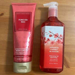 Bath & Body Works body cream and hand soap duo